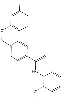 N-(2-methoxyphenyl)-4-[(3-methylphenoxy)methyl]benzamide 结构式
