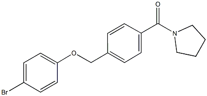 1-{4-[(4-bromophenoxy)methyl]benzoyl}pyrrolidine 结构式