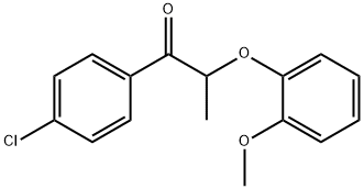 1-(4-chlorophenyl)-2-(2-methoxyphenoxy)-1-propanone 结构式