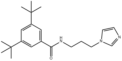 3,5-ditert-butyl-N-[3-(1H-imidazol-1-yl)propyl]benzamide 结构式