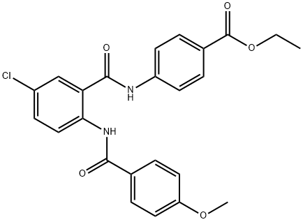 ethyl 4-({5-chloro-2-[(4-methoxybenzoyl)amino]benzoyl}amino)benzoate 结构式