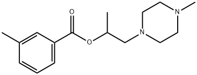 1-methyl-2-(4-methyl-1-piperazinyl)ethyl 3-methylbenzoate 结构式