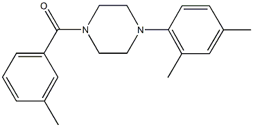 1-(2,4-dimethylphenyl)-4-(3-methylbenzoyl)piperazine 结构式
