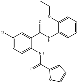 N-{4-chloro-2-[(2-ethoxyanilino)carbonyl]phenyl}-2-furamide 结构式
