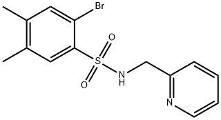 2-bromo-4,5-dimethyl-N-(2-pyridinylmethyl)benzenesulfonamide 结构式