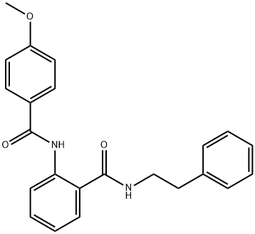 2-[(4-methoxybenzoyl)amino]-N-(2-phenylethyl)benzamide 结构式
