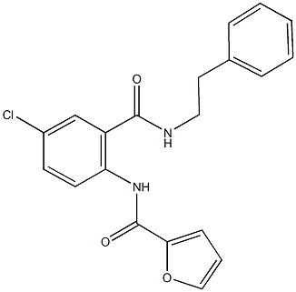 N-(4-chloro-2-{[(2-phenylethyl)amino]carbonyl}phenyl)-2-furamide 结构式