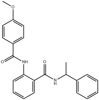 2-[(4-methoxybenzoyl)amino]-N-(1-phenylethyl)benzamide 结构式