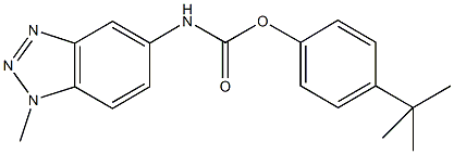 4-tert-butylphenyl 1-methyl-1H-1,2,3-benzotriazol-5-ylcarbamate 结构式