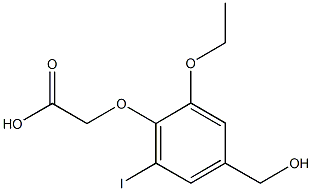 [2-ethoxy-4-(hydroxymethyl)-6-iodophenoxy]acetic acid 结构式