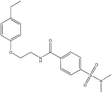 4-[(dimethylamino)sulfonyl]-N-[2-(4-ethylphenoxy)ethyl]benzamide 结构式
