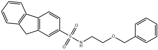 N-[2-(benzyloxy)ethyl]-9H-fluorene-2-sulfonamide 结构式