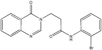 N-(2-bromophenyl)-3-(4-oxo-3(4H)-quinazolinyl)propanamide 结构式