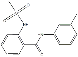 N-(3-methylphenyl)-2-[(methylsulfonyl)amino]benzamide 结构式