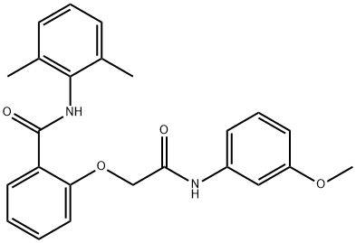 N-(2,6-dimethylphenyl)-2-[2-(3-methoxyanilino)-2-oxoethoxy]benzamide 结构式