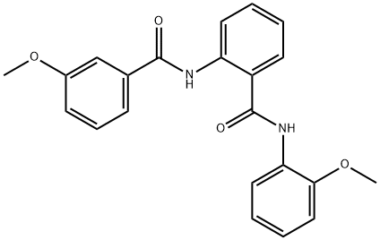 2-[(3-methoxybenzoyl)amino]-N-(2-methoxyphenyl)benzamide 结构式