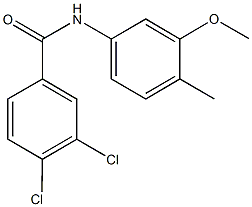 3,4-dichloro-N-(3-methoxy-4-methylphenyl)benzamide 结构式