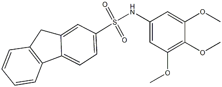 N-(3,4,5-trimethoxyphenyl)-9H-fluorene-2-sulfonamide 结构式