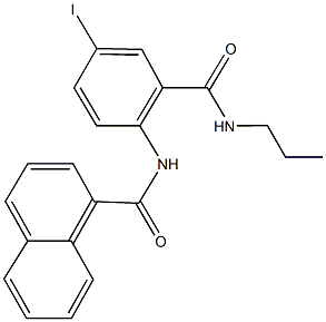 N-{4-iodo-2-[(propylamino)carbonyl]phenyl}-1-naphthamide 结构式