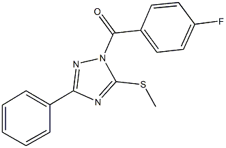 1-(4-fluorobenzoyl)-3-phenyl-1H-1,2,4-triazol-5-ylmethylsulfide 结构式