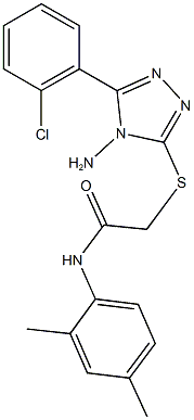 2-{[4-amino-5-(2-chlorophenyl)-4H-1,2,4-triazol-3-yl]sulfanyl}-N-(2,4-dimethylphenyl)acetamide 结构式