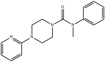 N-methyl-N-phenyl-4-(2-pyridinyl)-1-piperazinecarboxamide 结构式