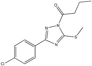 1-butyryl-3-(4-chlorophenyl)-5-(methylsulfanyl)-1H-1,2,4-triazole 结构式