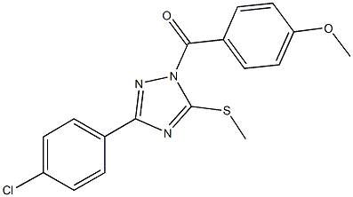 4-{[3-(4-chlorophenyl)-5-(methylsulfanyl)-1H-1,2,4-triazol-1-yl]carbonyl}phenyl methyl ether 结构式