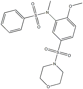 N-[2-methoxy-5-(4-morpholinylsulfonyl)phenyl]-N-methylbenzenesulfonamide 结构式