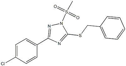 benzyl3-(4-chlorophenyl)-1-(methylsulfonyl)-1H-1,2,4-triazol-5-ylsulfide 结构式