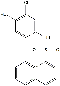 N-(3-chloro-4-hydroxyphenyl)-1-naphthalenesulfonamide 结构式
