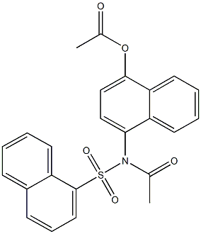 4-[acetyl(1-naphthylsulfonyl)amino]-1-naphthyl acetate 结构式