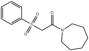 2-(1-azepanyl)-2-oxoethylphenylsulfone 结构式