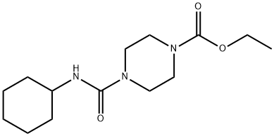 ethyl 4-[(cyclohexylamino)carbonyl]-1-piperazinecarboxylate 结构式