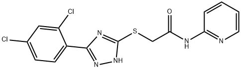 2-{[5-(2,4-dichlorophenyl)-4H-1,2,4-triazol-3-yl]sulfanyl}-N-(2-pyridinyl)acetamide 结构式
