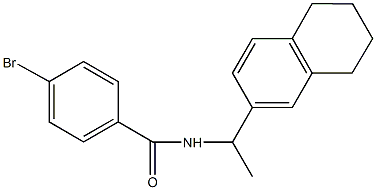 4-bromo-N-[1-(5,6,7,8-tetrahydro-2-naphthalenyl)ethyl]benzamide 结构式