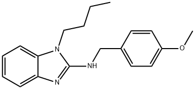 N-(1-butyl-1H-benzimidazol-2-yl)-N-(4-methoxybenzyl)amine 结构式