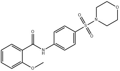 2-methoxy-N-[4-(4-morpholinylsulfonyl)phenyl]benzamide 结构式