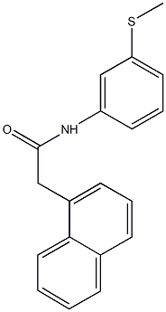 N-[3-(methylsulfanyl)phenyl]-2-(1-naphthyl)acetamide 结构式