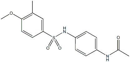 N-(4-{[(4-methoxy-3-methylphenyl)sulfonyl]amino}phenyl)acetamide 结构式