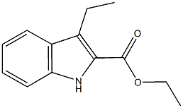 3-乙基-1H-吲哚-2-羧酸乙酯 结构式