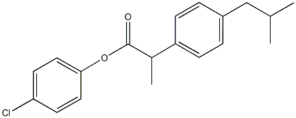 4-chlorophenyl 2-(4-isobutylphenyl)propanoate 结构式