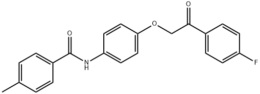 N-{4-[2-(4-fluorophenyl)-2-oxoethoxy]phenyl}-4-methylbenzamide 结构式