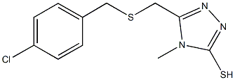 5-{[(4-chlorobenzyl)sulfanyl]methyl}-4-methyl-4H-1,2,4-triazole-3-thiol 结构式