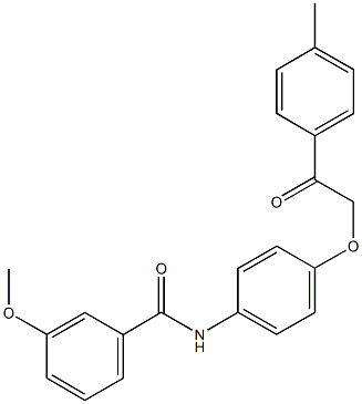 3-methoxy-N-{4-[2-(4-methylphenyl)-2-oxoethoxy]phenyl}benzamide 结构式