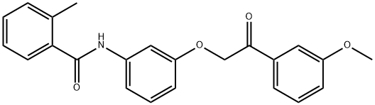 N-{3-[2-(3-methoxyphenyl)-2-oxoethoxy]phenyl}-2-methylbenzamide 结构式