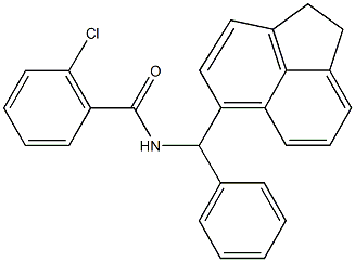 2-chloro-N-[1,2-dihydro-5-acenaphthylenyl(phenyl)methyl]benzamide 结构式