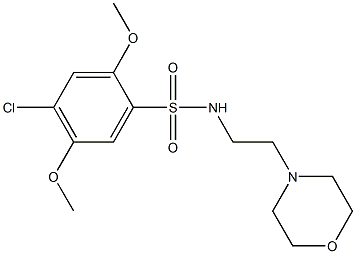 4-chloro-2,5-dimethoxy-N-[2-(4-morpholinyl)ethyl]benzenesulfonamide 结构式