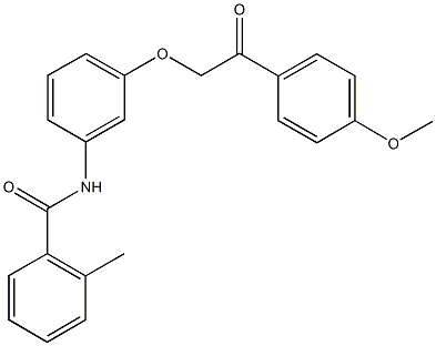 N-{3-[2-(4-methoxyphenyl)-2-oxoethoxy]phenyl}-2-methylbenzamide 结构式