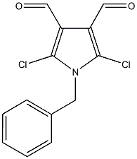 1-benzyl-2,5-dichloro-1H-pyrrole-3,4-dicarbaldehyde 结构式